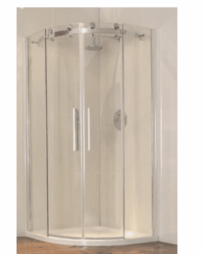 Frontline 8mm Frameless 2 Door Quadrant Clear Glass Shower Enclosure - Various Sizes